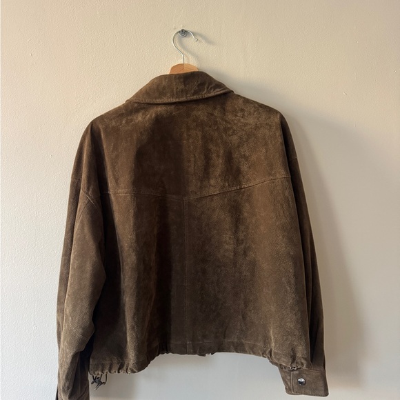 Zara Olive/Khaki Suede Biker Jacket - Women - Picture 3 of 7